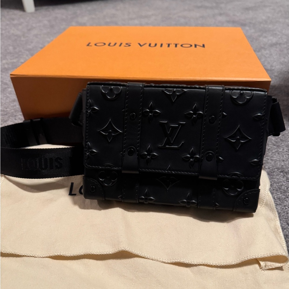 Louis Vuitton Black Embossed Belt Bag